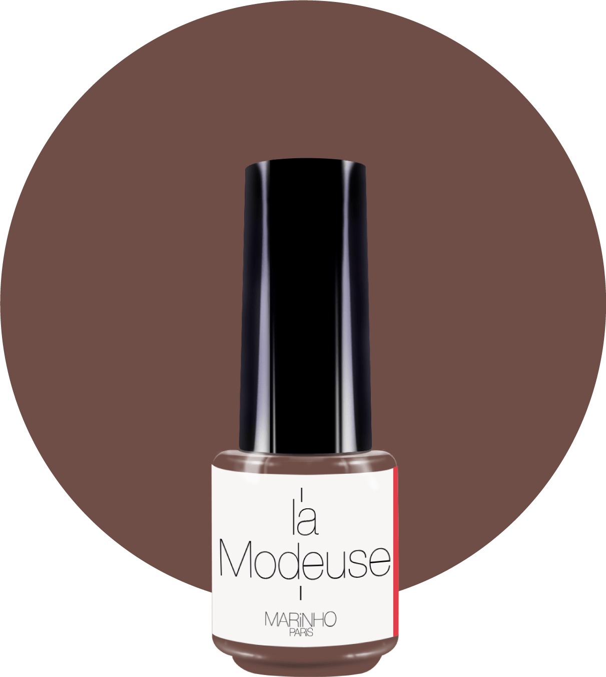 vernis semi-permanent taupe marinho paris sur rond taupe